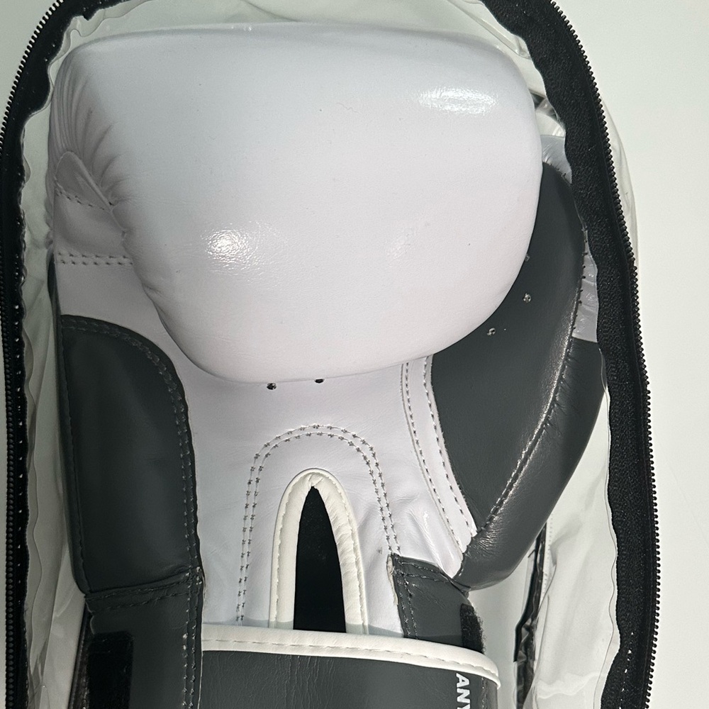 BOXING GLOVES LG/XL, by Throwdown Industries (White & Grey) Brand New